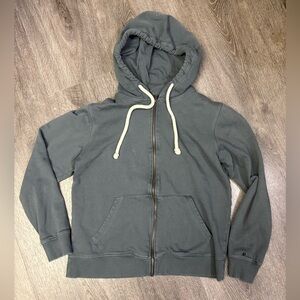 Pact Hoodie Women’s Small Full Zip Sweatshirt Gray  Drawstring Organic Cotton